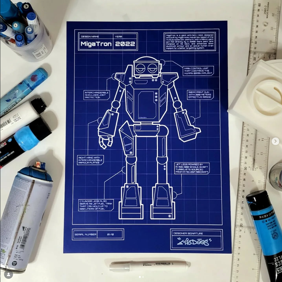 BluePrint digital print limited to 10 copies.